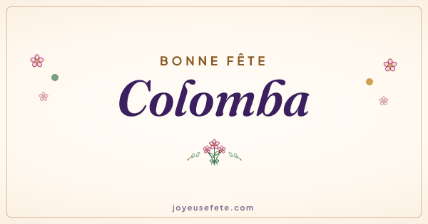 Image « Bonne fête Colomba » au format large