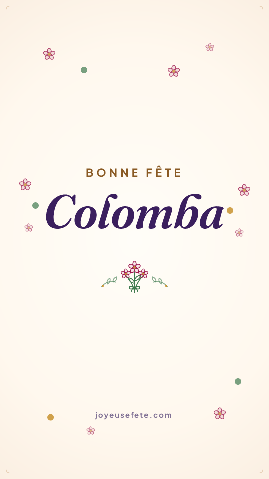 Image « Bonne fête Colomba » au format story
