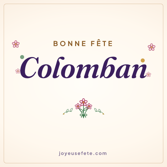 Image carrée « Bonne fête Colomban » pour WhatsApp