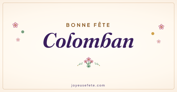 Image « Bonne fête Colomban » au format large