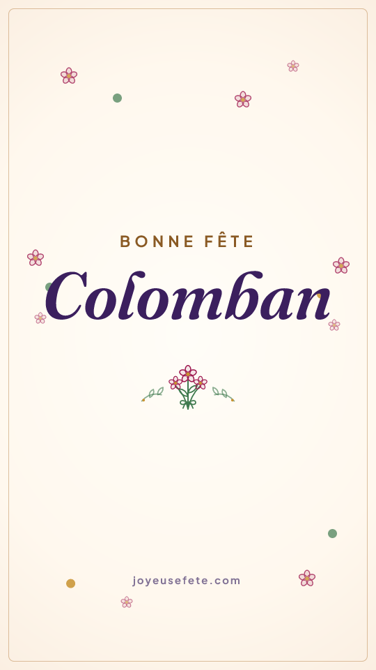 Image « Bonne fête Colomban » au format story