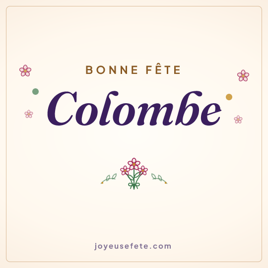 Image carrée « Bonne fête Colombe » pour WhatsApp