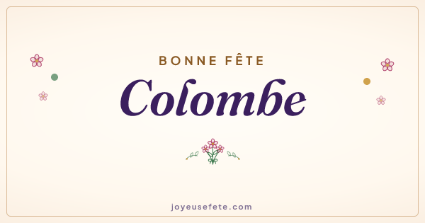 Image « Bonne fête Colombe » au format large