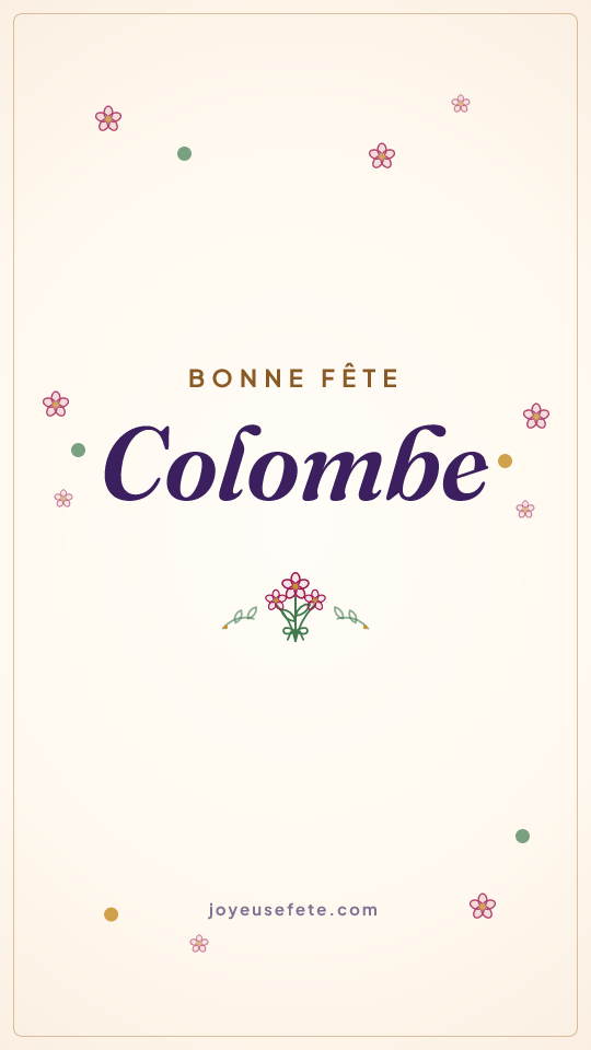 Image « Bonne fête Colombe » au format story