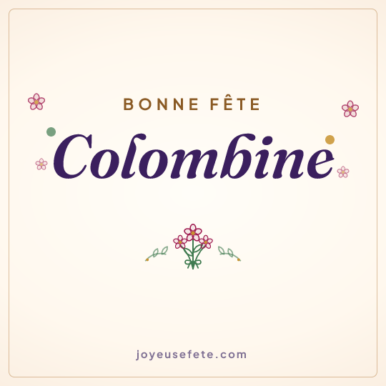 Image carrée « Bonne fête Colombine » pour WhatsApp