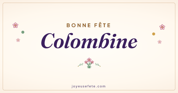 Image « Bonne fête Colombine » au format large