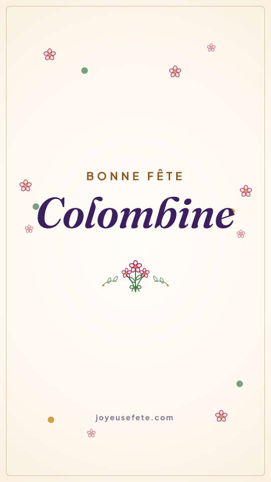Image « Bonne fête Colombine » au format story