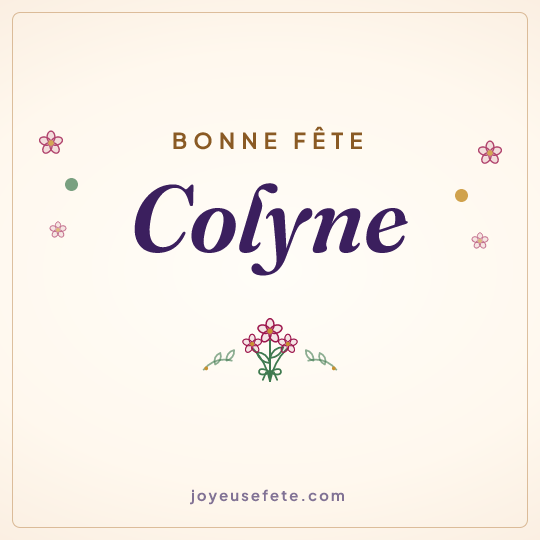 Image carrée « Bonne fête Colyne » pour WhatsApp