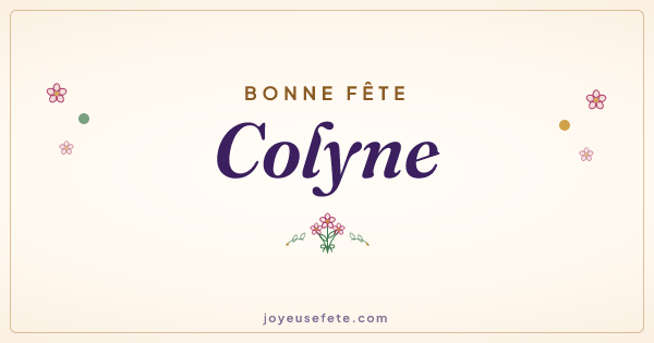 Image « Bonne fête Colyne » au format large
