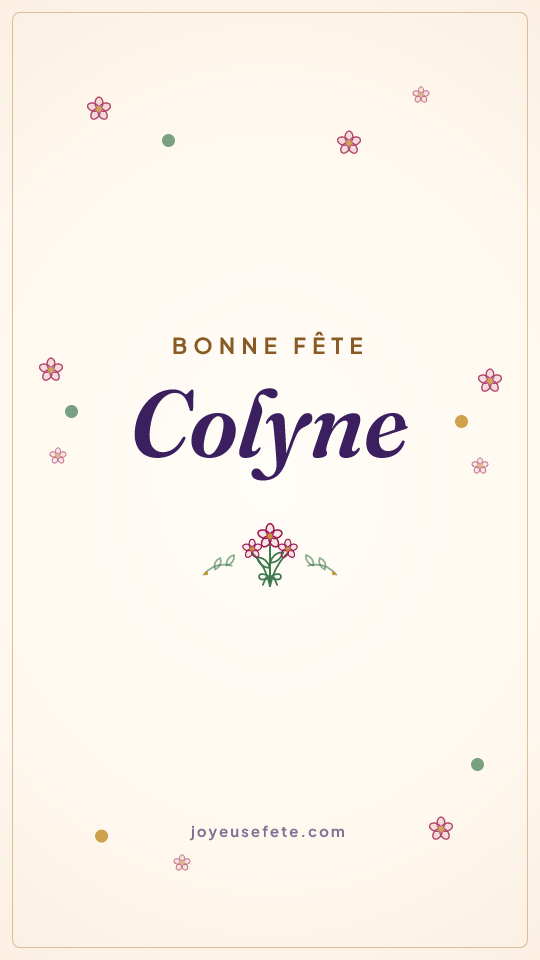 Image « Bonne fête Colyne » au format story