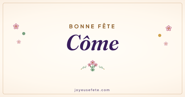 Image « Bonne fête Côme » au format large