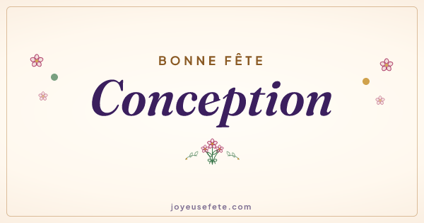 Image « Bonne fête Conception » au format large