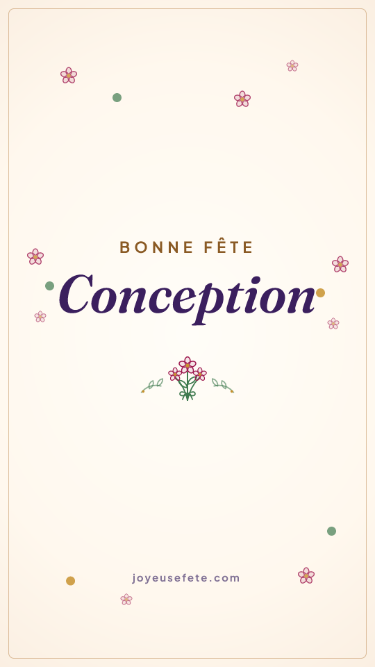 Image « Bonne fête Conception » au format story