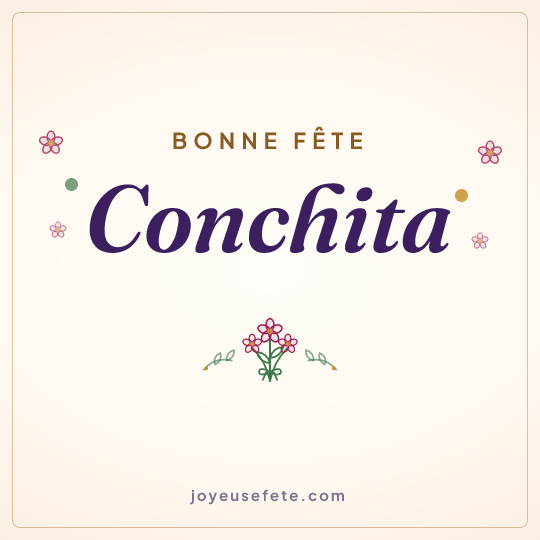 Image carrée « Bonne fête Conchita » pour WhatsApp
