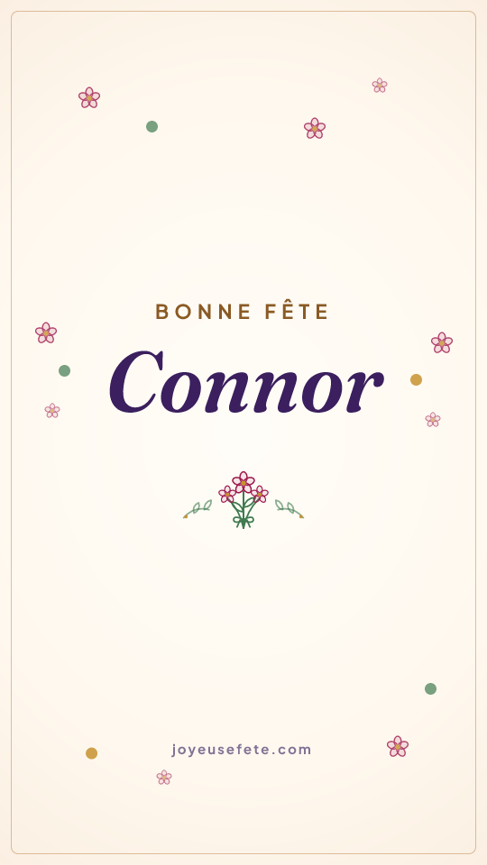 Image « Bonne fête Connor » au format story
