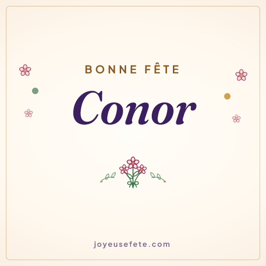 Image carrée « Bonne fête Conor » pour WhatsApp