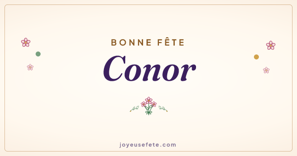 Image « Bonne fête Conor » au format large