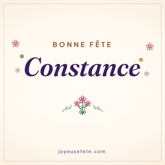 Image carrée « Bonne fête Constance » pour WhatsApp