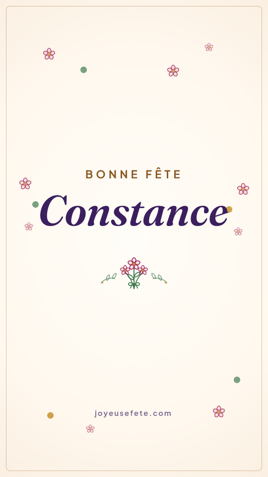 Image « Bonne fête Constance » au format story