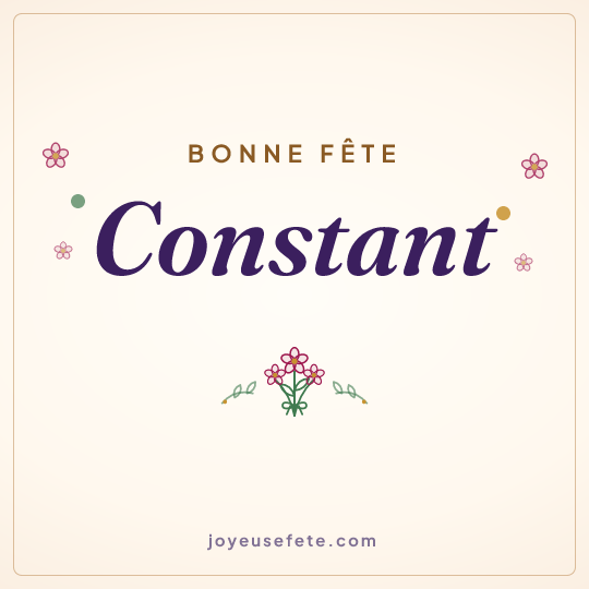 Image carrée « Bonne fête Constant » pour WhatsApp