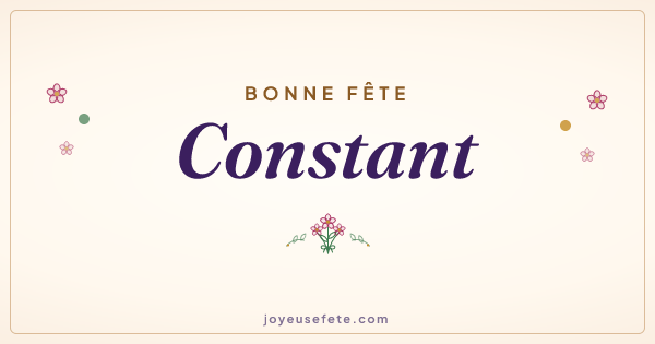 Image « Bonne fête Constant » au format large