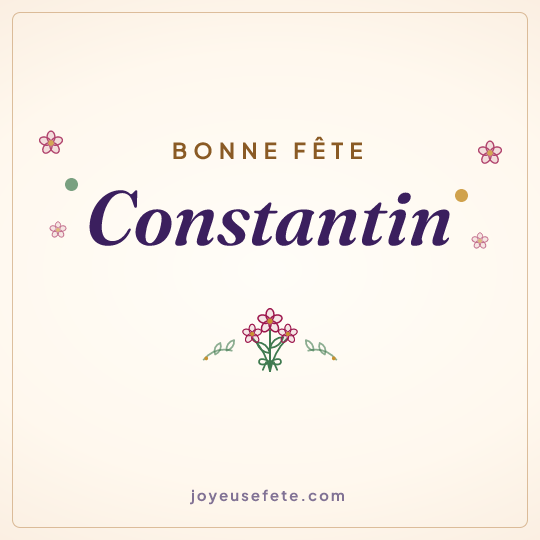 Image carrée « Bonne fête Constantin » pour WhatsApp