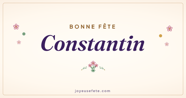 Image « Bonne fête Constantin » au format large
