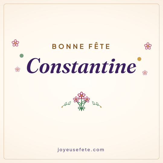 Image carrée « Bonne fête Constantine » pour WhatsApp
