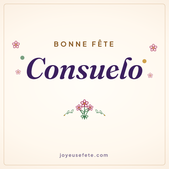 Image carrée « Bonne fête Consuelo » pour WhatsApp