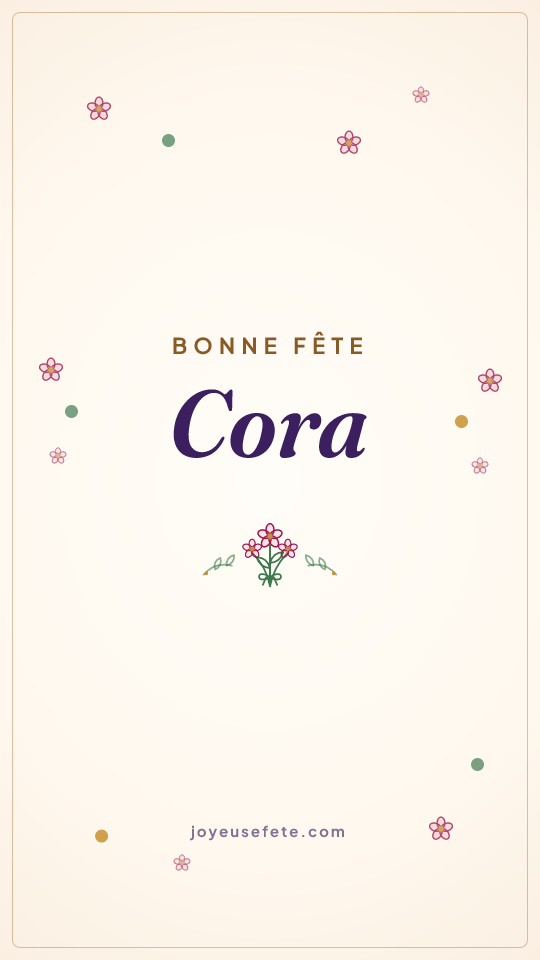Image « Bonne fête Cora » au format story