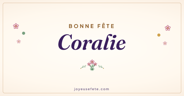 Image « Bonne fête Coralie » au format large