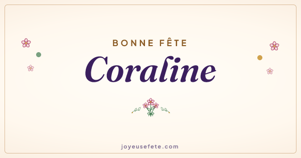 Image « Bonne fête Coraline » au format large