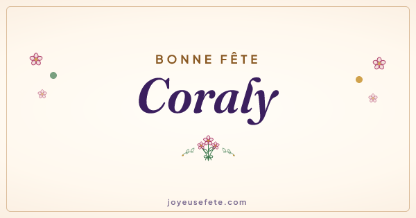 Image « Bonne fête Coraly » au format large