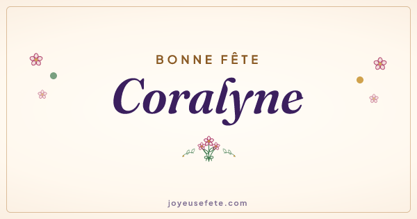 Image « Bonne fête Coralyne » au format large