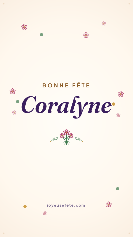 Image « Bonne fête Coralyne » au format story