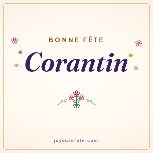 Image carrée « Bonne fête Corantin » pour WhatsApp