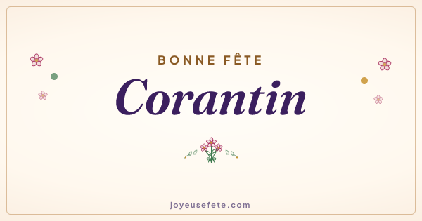 Image « Bonne fête Corantin » au format large