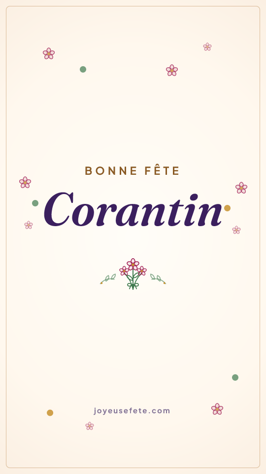Image « Bonne fête Corantin » au format story