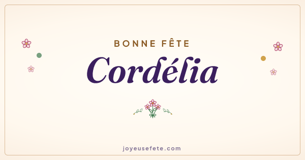Image « Bonne fête Cordélia » au format large