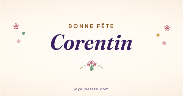 Image « Bonne fête Corentin » au format large