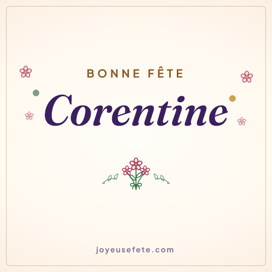 Image carrée « Bonne fête Corentine » pour WhatsApp