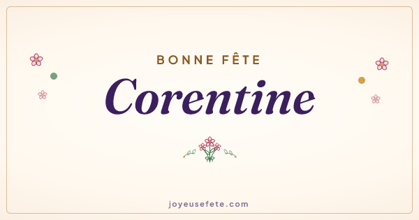 Image « Bonne fête Corentine » au format large