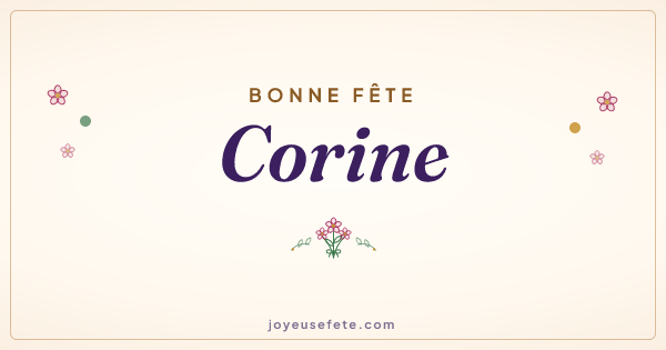 Image « Bonne fête Corine » au format large