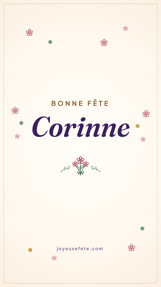 Image « Bonne fête Corinne » au format story