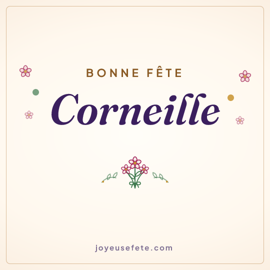 Image carrée « Bonne fête Corneille » pour WhatsApp