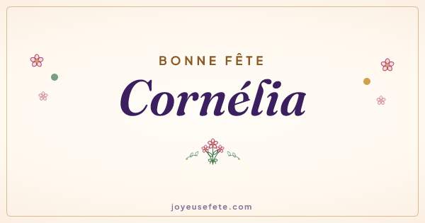Image « Bonne fête Cornélia » au format large