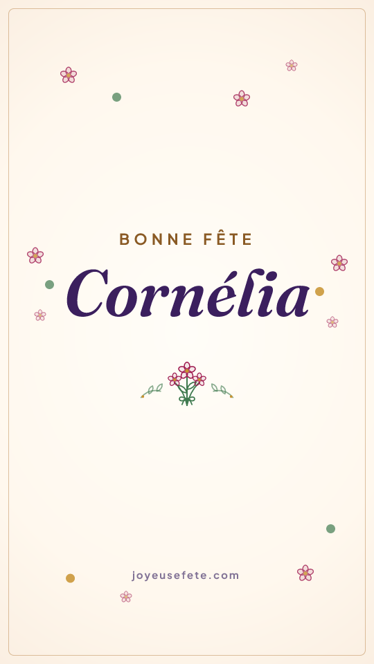 Image « Bonne fête Cornélia » au format story