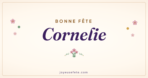 Image « Bonne fête Cornelie » au format large