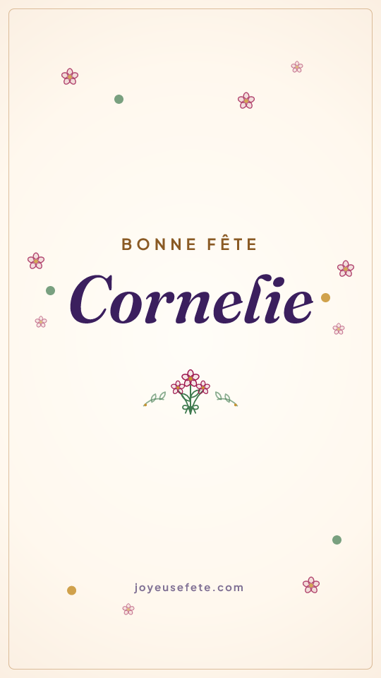Image « Bonne fête Cornelie » au format story