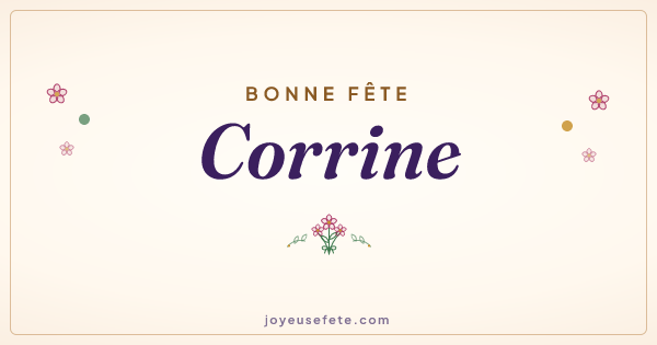 Image « Bonne fête Corrine » au format large